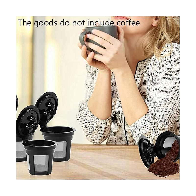2 Pack Reusable Cone Coffee Filter & 4 Pack Reusable Coffee Pods for Ninja Dual Brew Coffee Maker