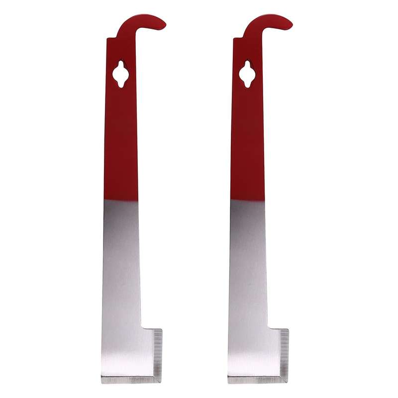 2 Pack Stainless Steel Beekeeping Hive Tool J Hook Bee Frame Lifter and Scraper Equipment for Beeke