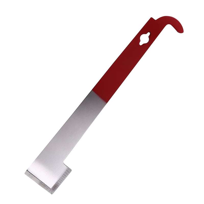 2 Pack Stainless Steel Beekeeping Hive Tool J Hook Bee Frame Lifter and Scraper Equipment for Beeke