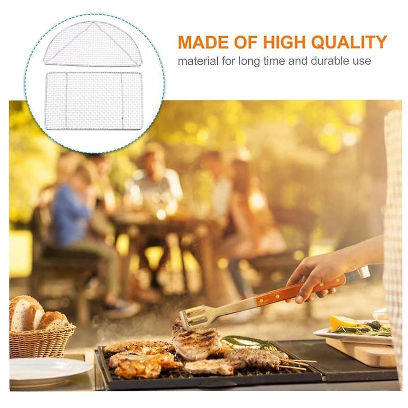 2 Pack Stainless Steel BBQ Mesh Outdoor BBQ Accessories BBQ Cooling Rack BBQ Mesh Mat BBQ Mesh