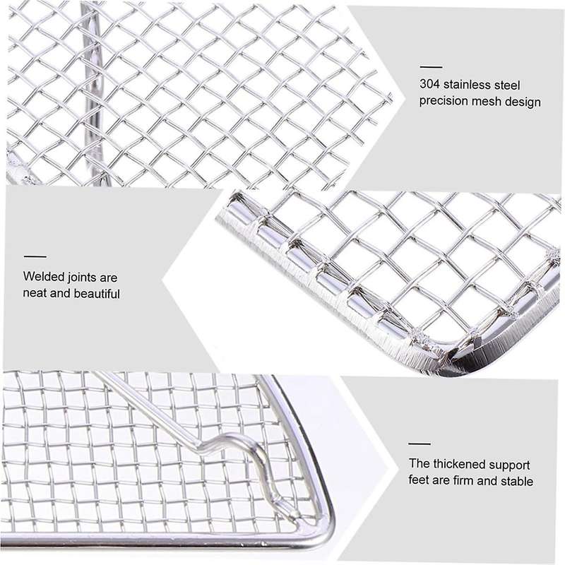 2 Pack Stainless Steel BBQ Mesh Outdoor BBQ Accessories BBQ Cooling Rack BBQ Mesh Mat BBQ Mesh