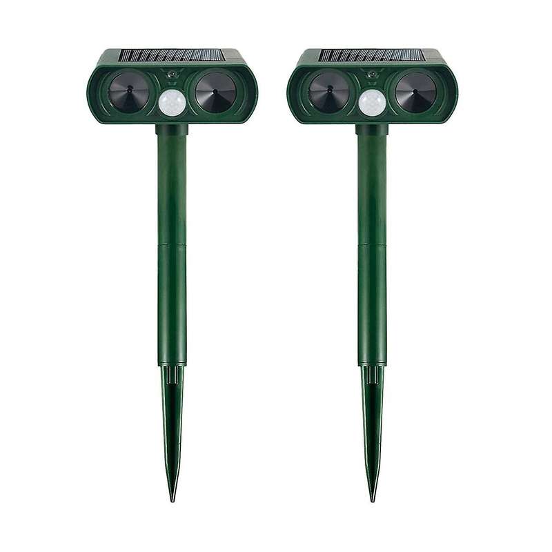2 Pack Solar Animal Repeller Outdoor,waterproof Ultrasonic Animal Repellent with Motion Detection