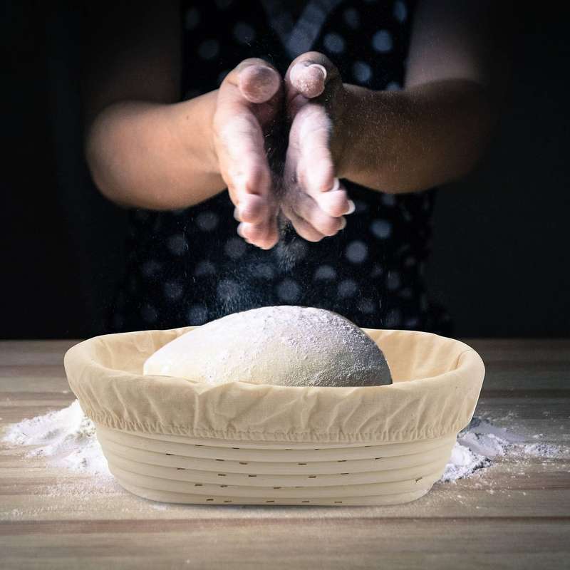 2 Packs 10 Inch Oval Shaped Bread Proofing Basket - Baking Dough Bowl Gifts for Bakers Proving Bask