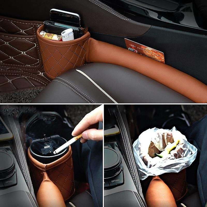 2 Pack/Set Leather Car Seat Space Filler Pockets Seats Leak Stop Pad Soft Padding Cards Holder Stora