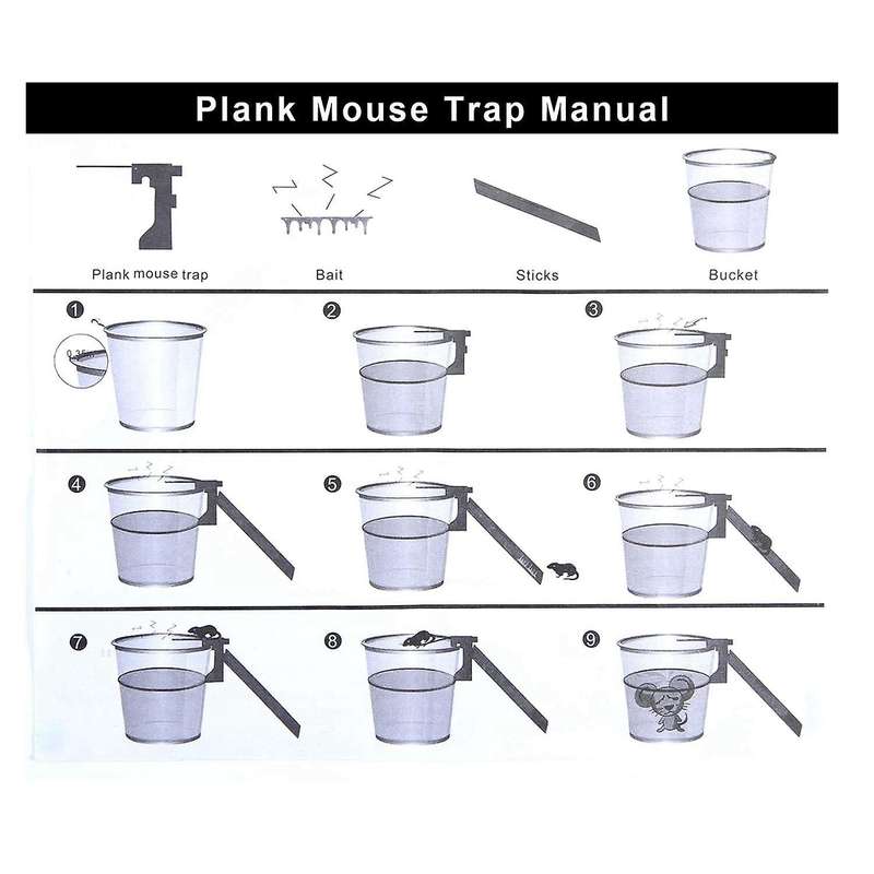 2 Pack Walk The Plank Mouse Trap, Auto Reset Live Catch Rat Trap