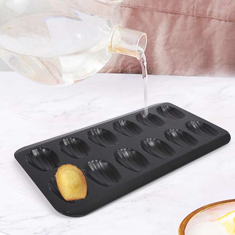 2 Packs Non-stick Madeleine Pot, Baking Mold 12 with Shell Cake Baking Tray Chocolate Non-stick Bak