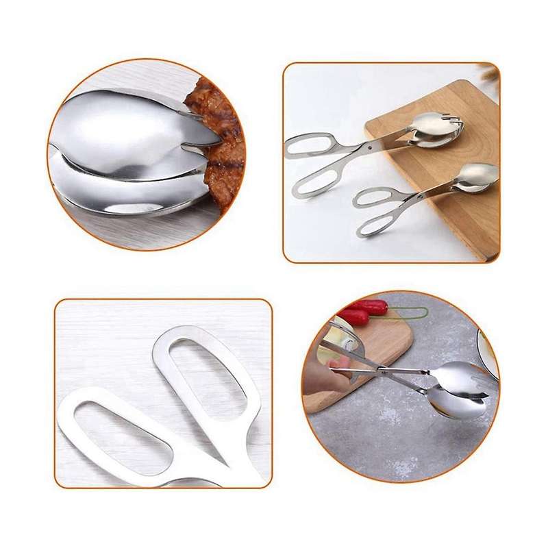 2 Packs Of Buffet Tongs, Stainless Steel Salad Tongs, Home Kitchen, Cake, Party, Bbq, Seafood, Frie
