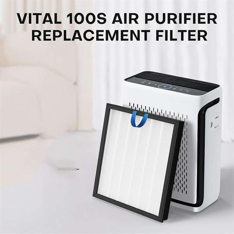 2 Packs Vital 100S Air Purifier Replacement Filter for Vital 100S, 3-In-1 HEPA Filter, Remove Dust,