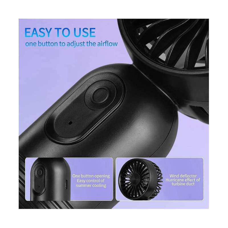 2 Packs of Mini Portable Fan, Small Handheld Fan, USB Battery Powered Personal Eyelash Fan with 3 S