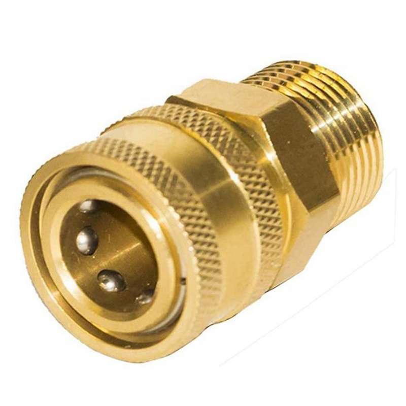 2 Pairs of M22 High Pressure Washer Quick Connection, M22 (M22-14MM) to 1/4 Inch Quick Connection, 5