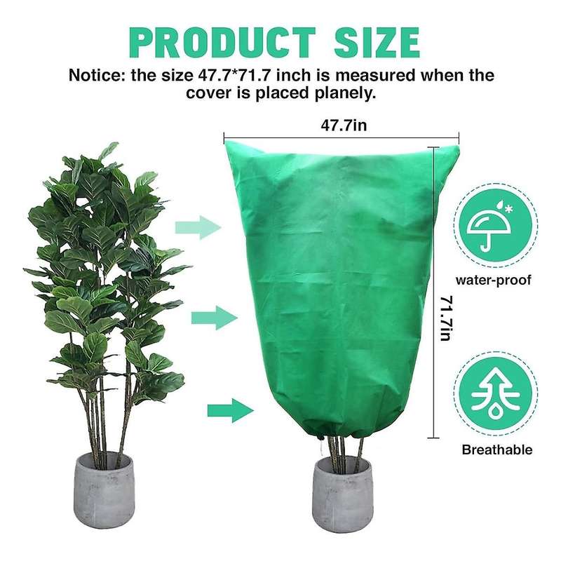 2 Packs Plant Covers Freeze Protection 47.7in X 71.7in Frost Blankets for Plants Frost Cloth Plant F