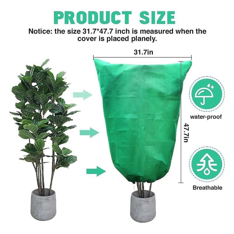 2 Packs Plant Covers Freeze Protection 31.7in X 47.7in Frost Blankets for Plants Frost Cloth Plant F