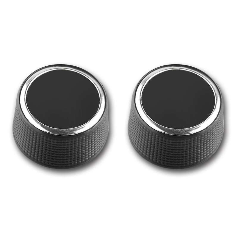 2 Pc Rear Radio Audio Volume Control Knob Dial Tuner Compatible 07-13 Chevy Tahoe Silverado Acadia 2