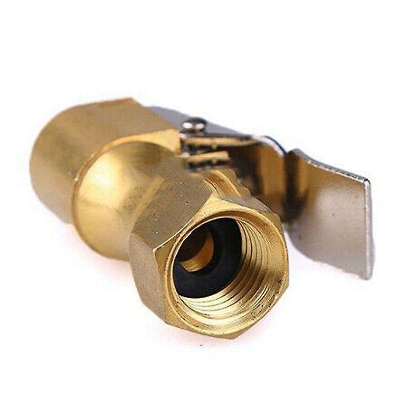 2 PCS 1/4 inch NPT Straight Brass Lock-on Tire Inflator Air Female Chuck with Clip 80PSI