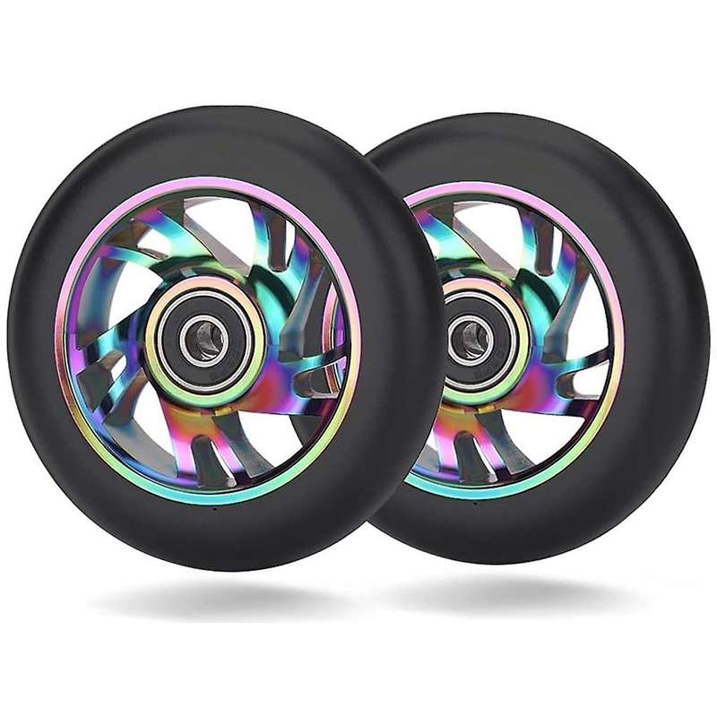 2 Pcs 100Mm Scooter Replacement Wheels with Bearing Stunt Scooter