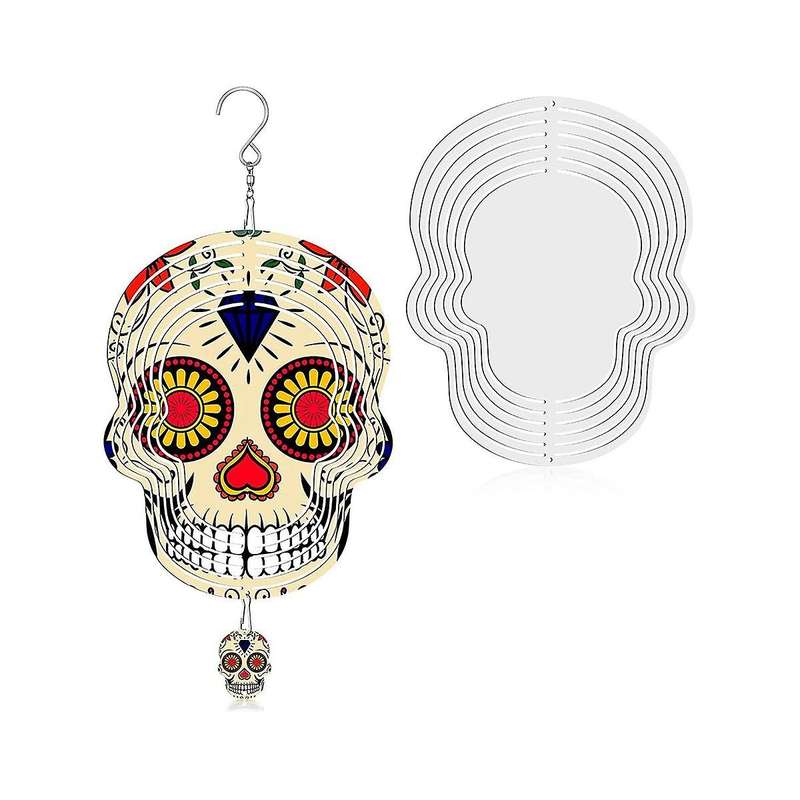 2 Pcs 10 Inch Sublimation Wind Spinners Blanks 3d Double Sided Sublimation Sculpture Hanging Spinne