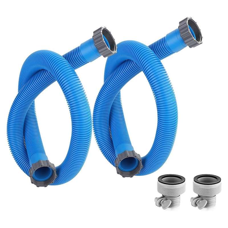 2 Pcs 1.5 Inches 59 Inches Pool Hoses for Above Ground Pools with 2 Hose Adapters, Pool Pump Hose Ac