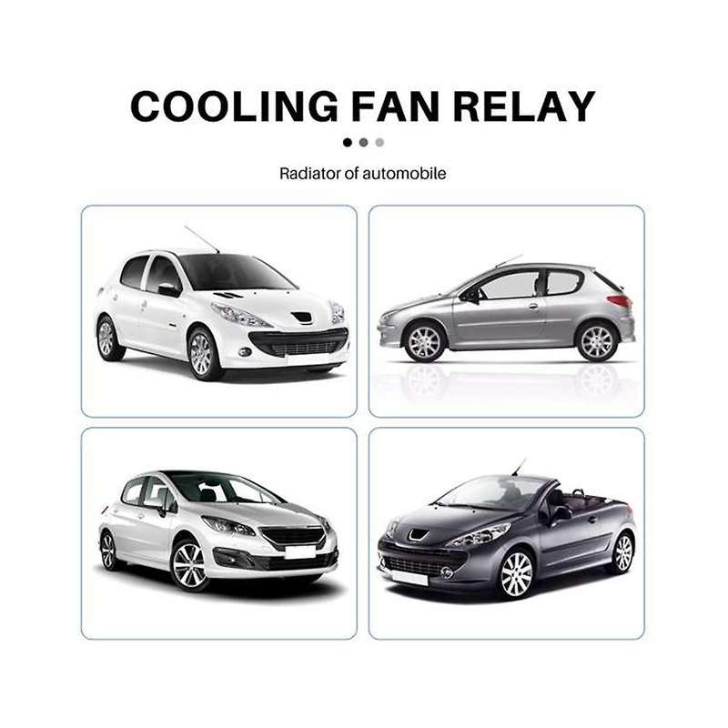 2 Pcs 12V 35A 5 Pins Cooling Radiator Fan Relay Green 6547TX for 206 207 306 307 406 407 807
