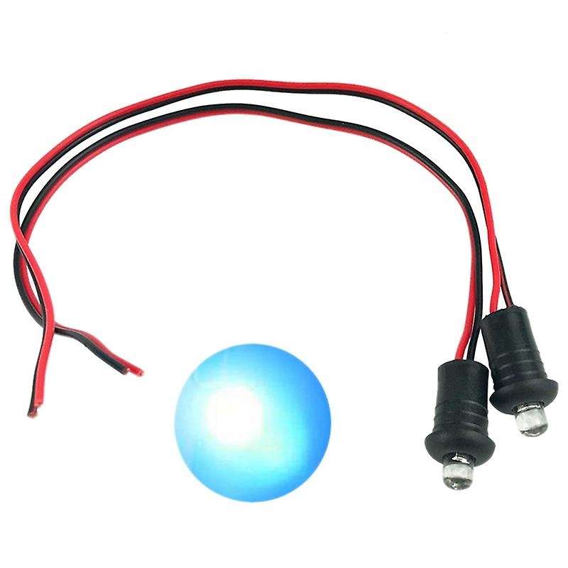 2 Pcs 12v Blue Flashing Dummy Car Alarm Dash Mount Led Light Motorcycle Accessories