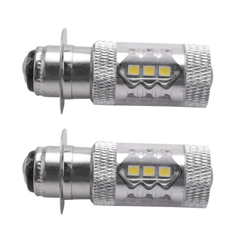 2 Pcs 12V White P15D-1/H6M 80W Fog Light Bulb Auto Indicator Lamp 6000K Auto LED Parking 12V Replace