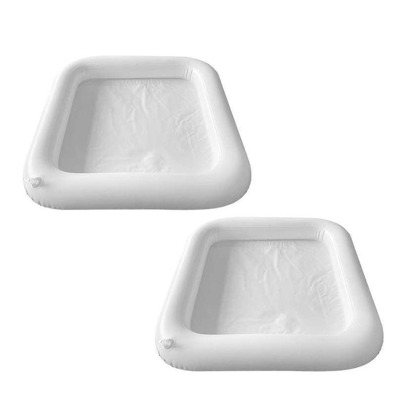 2 PCS 24Inch Inflatable Serving Bar, Drinks Inflatable Cooler Table Pool Ice Tray for Party,Picnic &