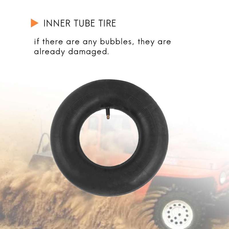 2 Pcs 13 X 5.00-6 Inch Heavy Duty Inner Tube with Tr-13 Straight Valve Stem - for Wheelbarrows, Mow