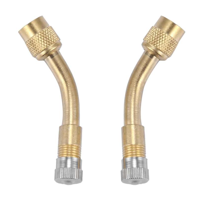 2 Pcs 135 Degree Angle Air Tyre Valve Extension Adaptor Long Shank for Motorcycle Cars