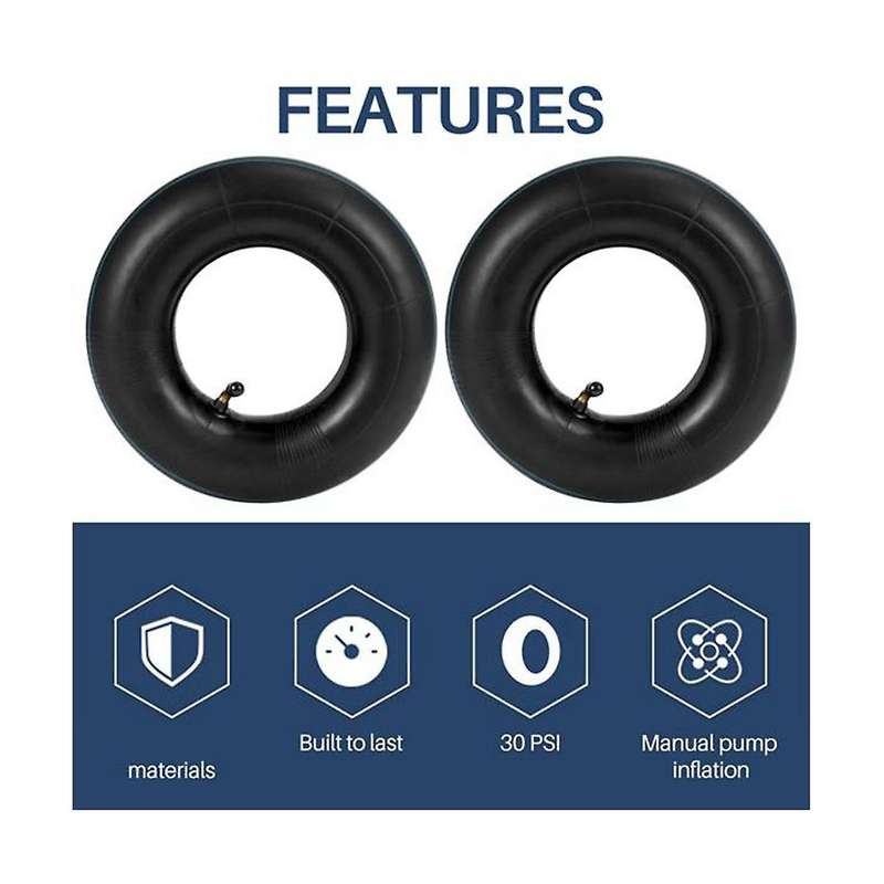 2 Pcs 4.10/3.50-4 Inch Inner Tube Tire for Hand Truck, , Hand Cart, Lawn Mower,4.10-4 Replacement T