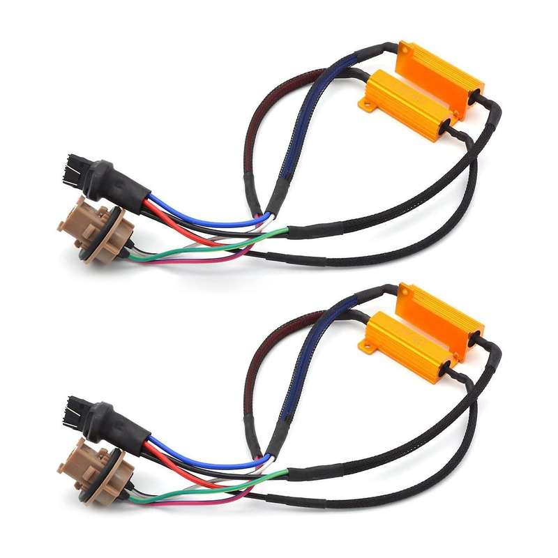 2 Pcs 50W 8Ohm 7443 Led Load Resistors for LED Turn Signal Light Blink Error