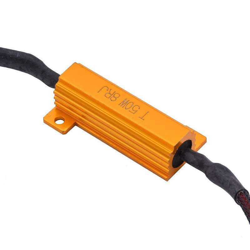 2 Pcs 50W 8Ohm 7443 Led Load Resistors for LED Turn Signal Light Blink Error