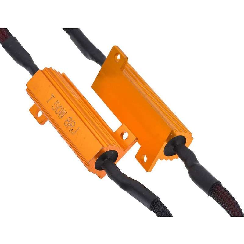 2 Pcs 50W 8Ohm 7443 Led Load Resistors for LED Turn Signal Light Blink Error