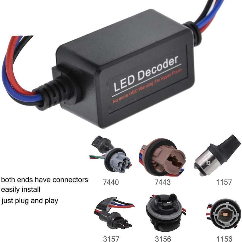 2 Pcs 7440 Car LED Decoder Warning Error Canceller Turn Signal Light Lamp Anti Flicker Load Resistor