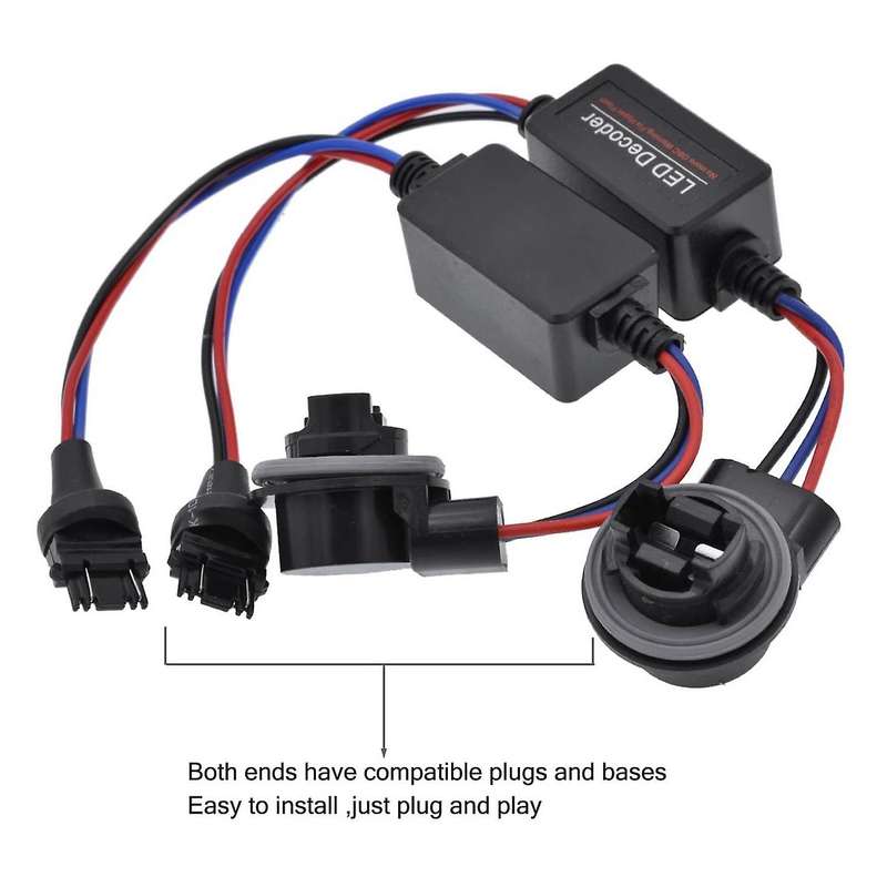 2 Pcs 7440 Car LED Decoder Warning Error Canceller Turn Signal Light Lamp Anti Flicker Load Resistor