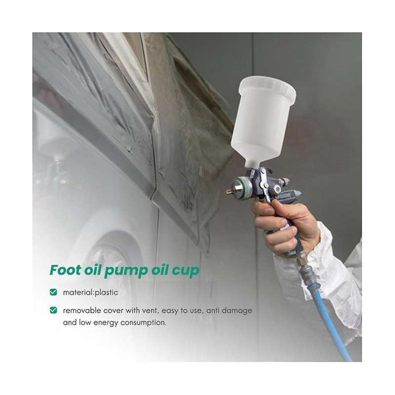 2 Pcs 600ml Plastic Hvlp Paint Cup Pot for Sata Sprayer Cup Connector Jet Paint Sprayer