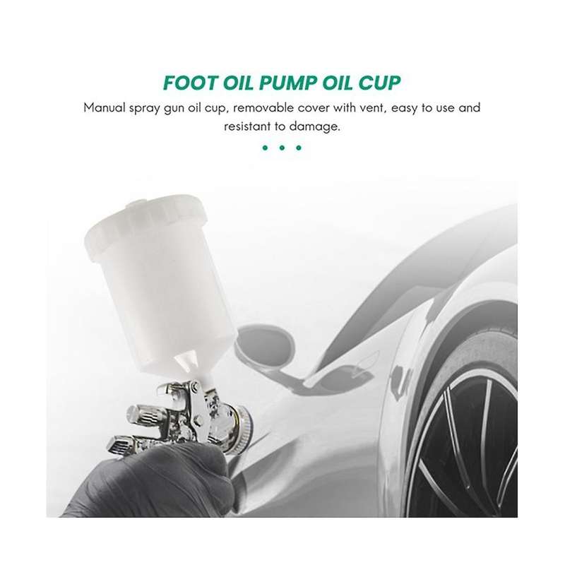 2 Pcs 600ml Plastic Hvlp Paint Cup Pot for Sata Sprayer Cup Connector Jet Paint Sprayer