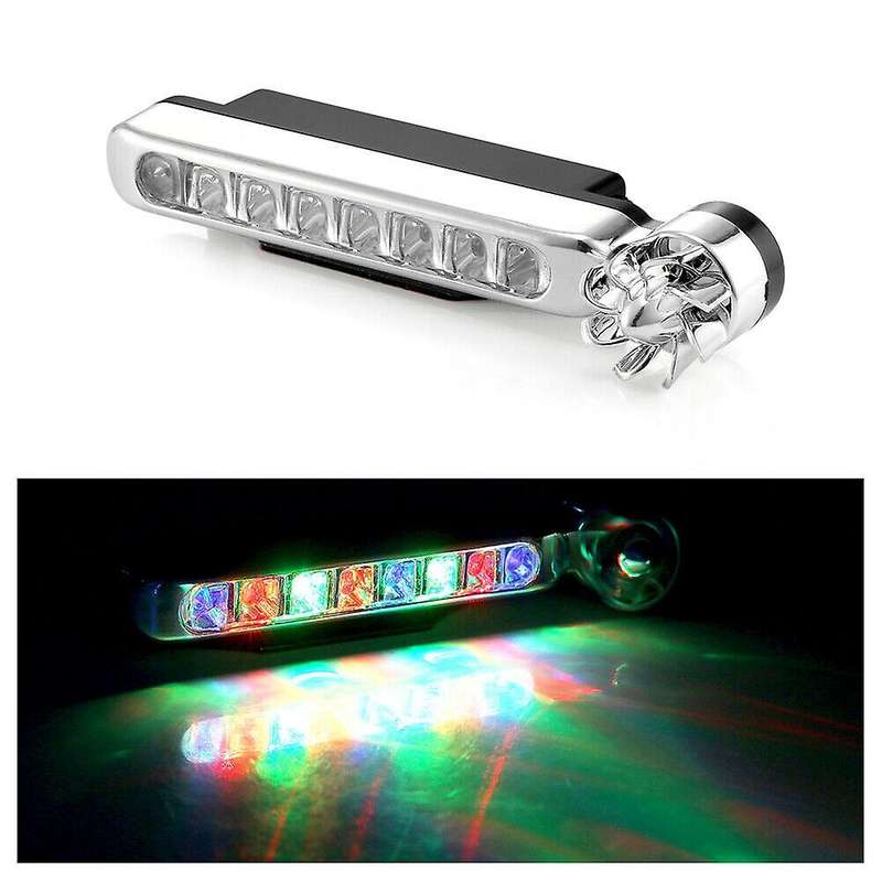 2 Pcs 8 LED Waterproof Wind Energy Powered Car Exterior Daytime Light Fog Lamp Running Light for Mot