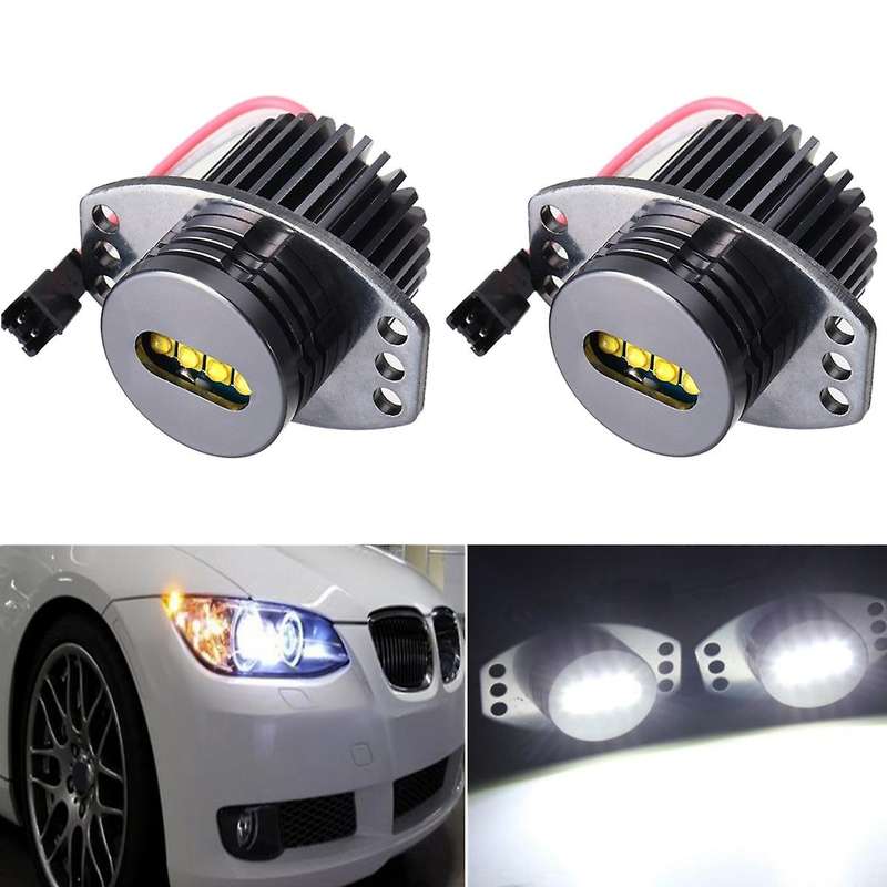 2 Pcs 64W 8 LED Angel Eyes Headlight Lamp Halo for E90 E91 2006 2007 2008