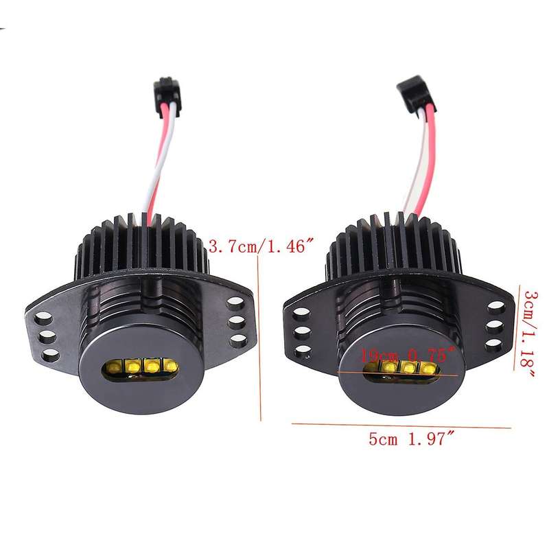 2 Pcs 64W 8 LED Angel Eyes Headlight Lamp Halo for E90 E91 2006 2007 2008