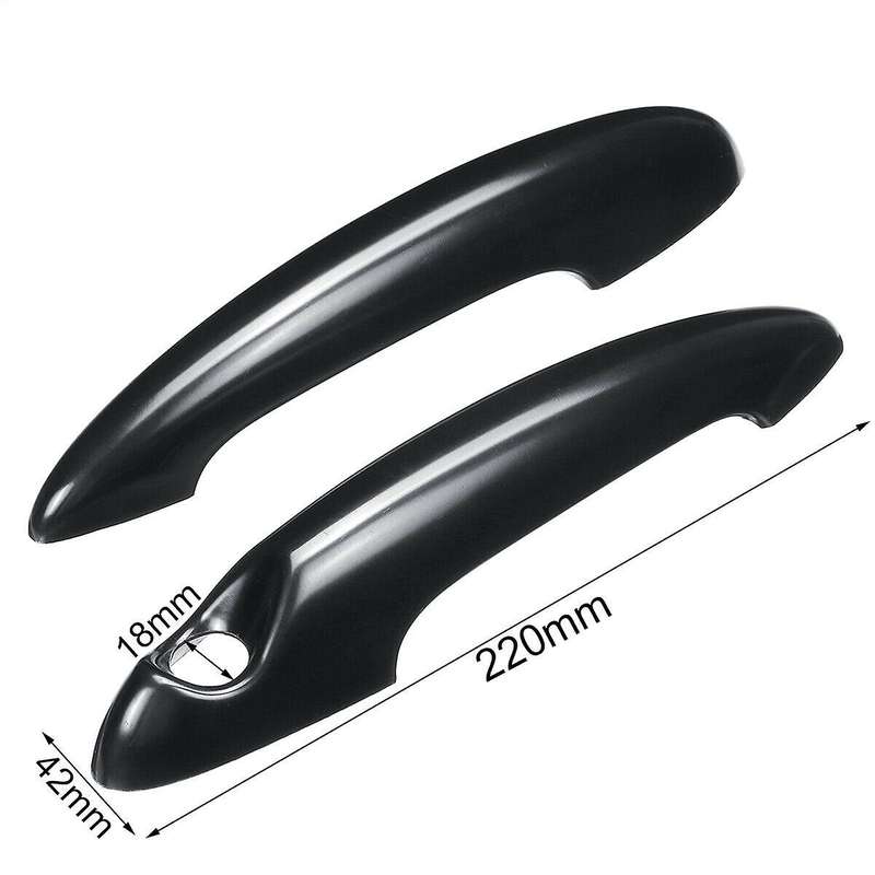 2 Pcs ABS Black Door Handle Cover Compatible MINI Cooper S R50 R53 R56