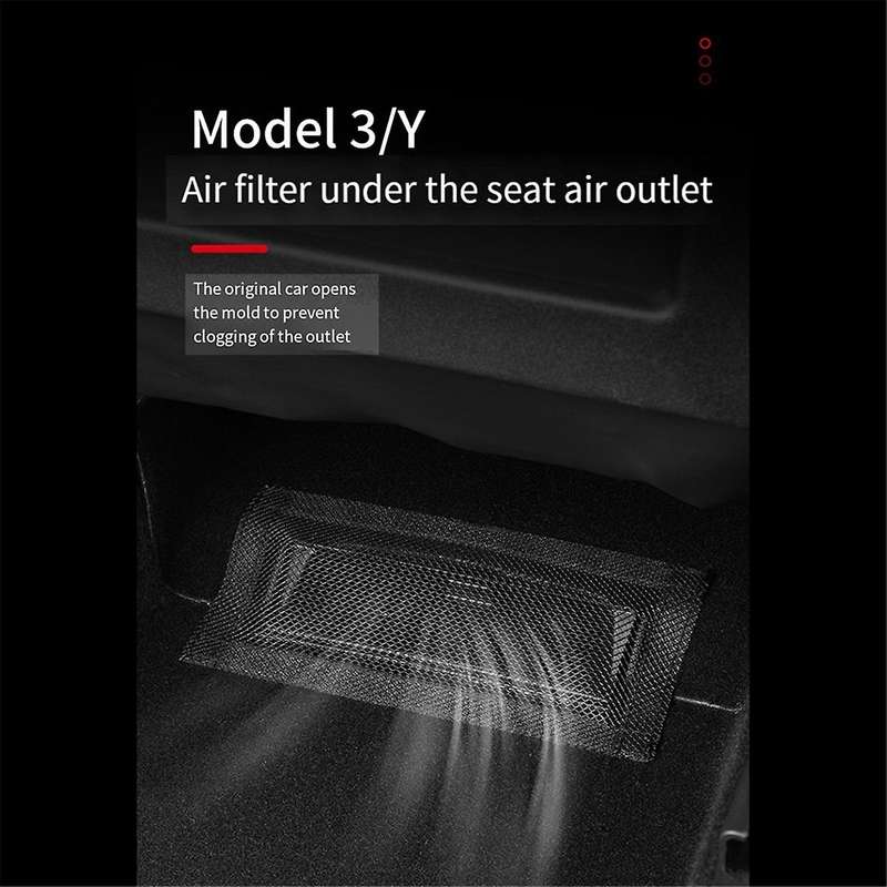 2 Pcs Air Outlet Protective Cover Under Seat Air Outlet Anti-Blocking Filter Dust Cover for Model Y