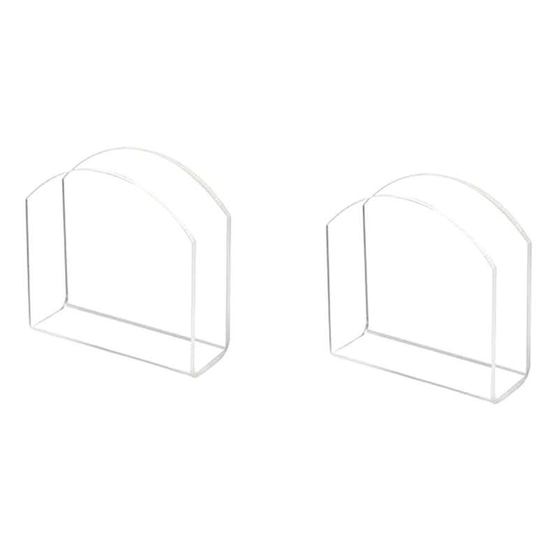 2 Pcs Acrylic Clear Napkin Holder for Table,paper Napkin Tissue Holder Stand Dispenser,tabletop Free