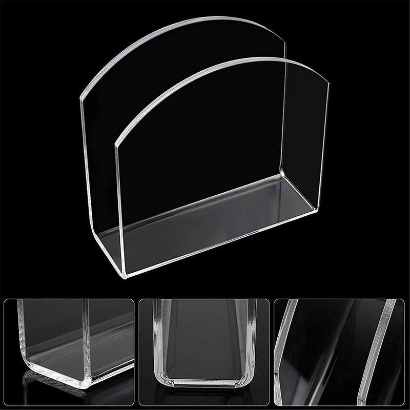 2 Pcs Acrylic Clear Napkin Holder for Table,paper Napkin Tissue Holder Stand Dispenser,tabletop Free