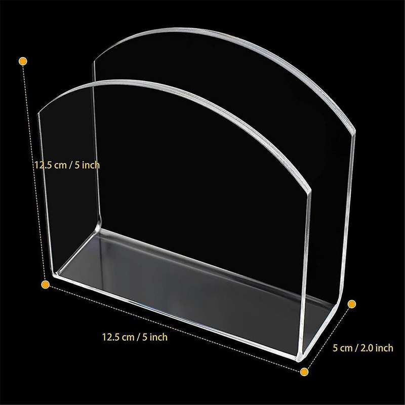 2 Pcs Acrylic Clear Napkin Holder for Table,paper Napkin Tissue Holder Stand Dispenser,tabletop Free