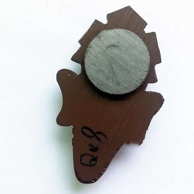 2 Pcs African Indigenous People Indonesia World Tourism Commemorative Refrigerator 3D Refrigerator M