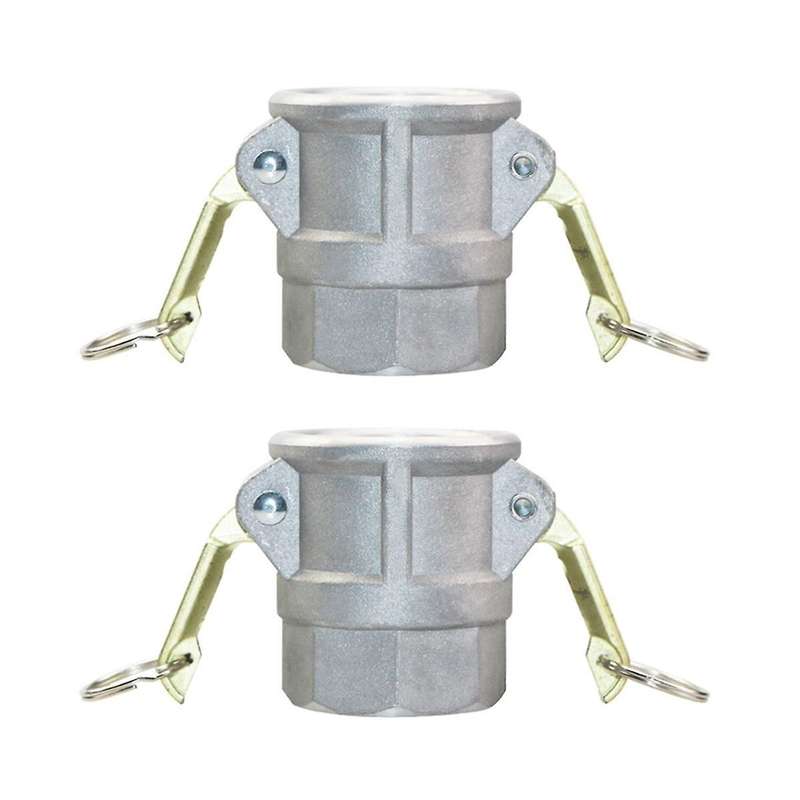 2 Pcs Aluminum Gravity Cast Cam Lock Fittings Cam and Groove Hose Fitting with Heavy Duty Brass Hand
