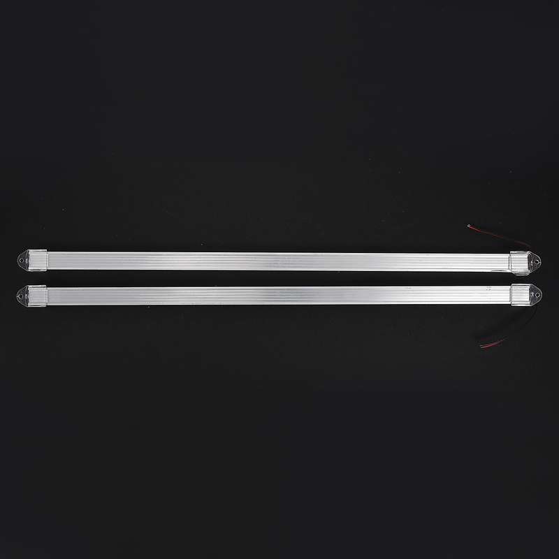 2 Pcs Aluminum Alloy Rigid Rod Light Waterproof 12v 50cm Warm White