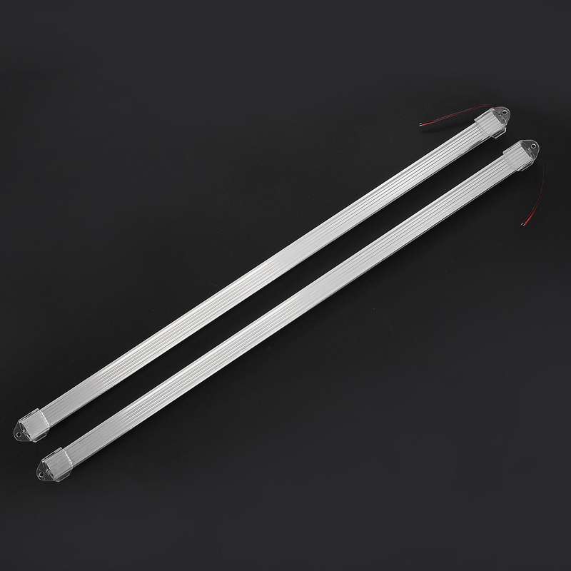 2 Pcs Aluminum Alloy Rigid Rod Light Waterproof 12v 50cm Warm White
