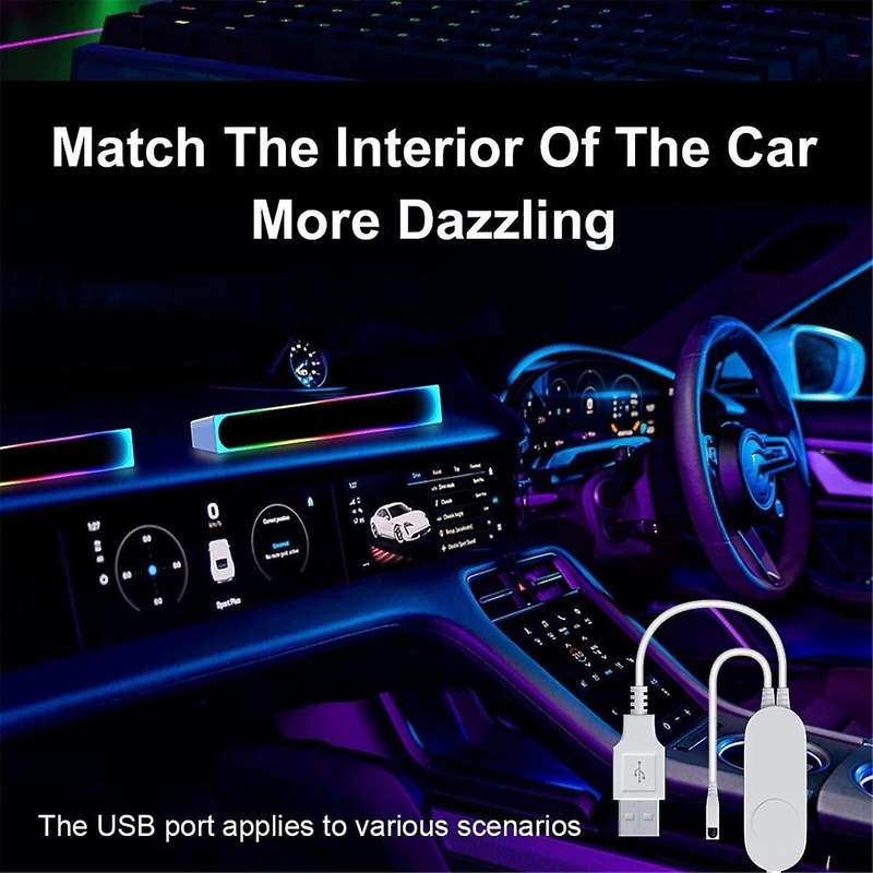 2 Pcs Ambience LED RGB Light Intelligent APP Control Atmosphere Light Gaming Game Smart Light Deskto