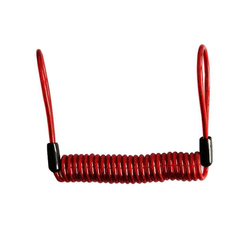 2 Pcs Alarm Disc Lock 1.2M Cable Anti-Theft Spring Reminder Ropes Alert Safety Rope for Bike Helmet