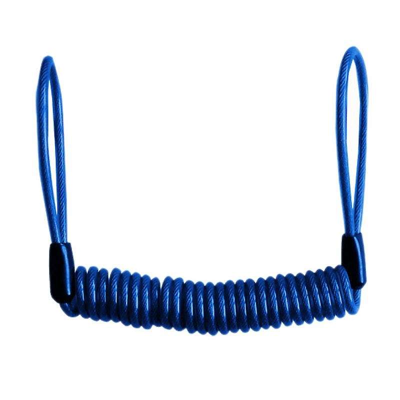 2 Pcs Alarm Disc Lock 1.2M Cable Anti-Theft Spring Reminder Ropes Alert Safety Rope for Bike Helmet